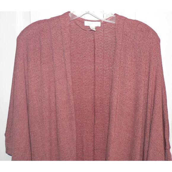 Abound Lightweight Open Front Dolman Sleeve Cocoon Cardigan Brown Spice XS - Picture 4 of 5